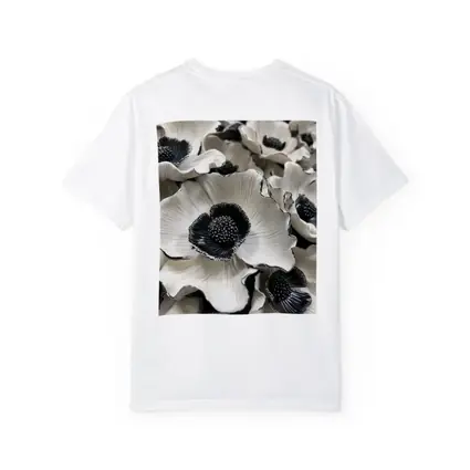 Black White Anemone Flowers Sculptural Floral Art