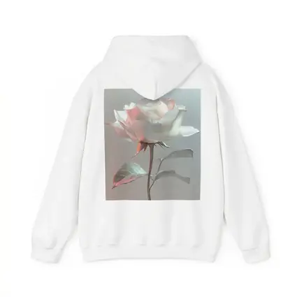 White Rose Soft Pastel Gray Background