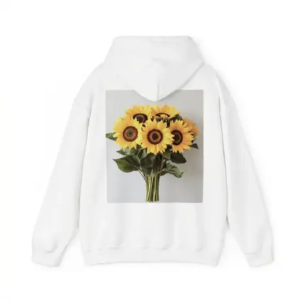 Sunflower Bouquet Against White Background