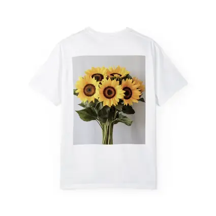 Sunflower Bouquet Against White Background