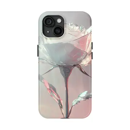 Crystal Glass Rose Soft Pink Pastel Background