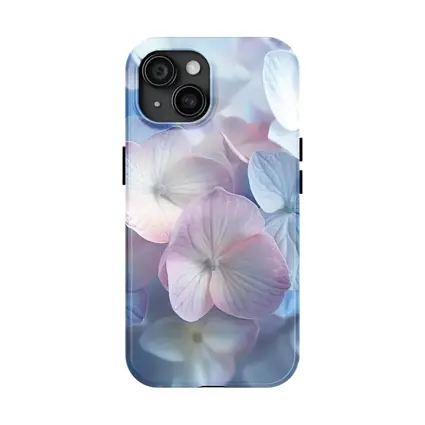 Soft Pastel Hydrangea Flowers Close Up