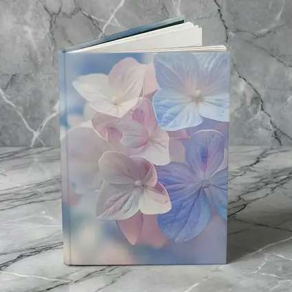 Soft Hydrangea Blooms Pastel Blue Pink