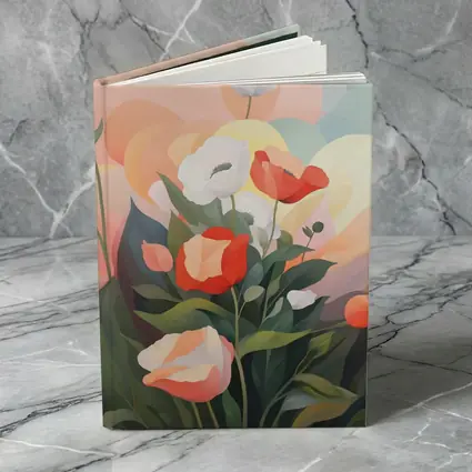 Red White Poppies Soft Pastel Sky Background