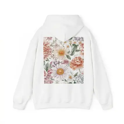 Pastel Watercolor Peonies Daisies Floral Pattern