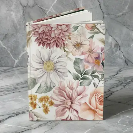 Watercolor Roses Dahlias Daisies Floral Pattern
