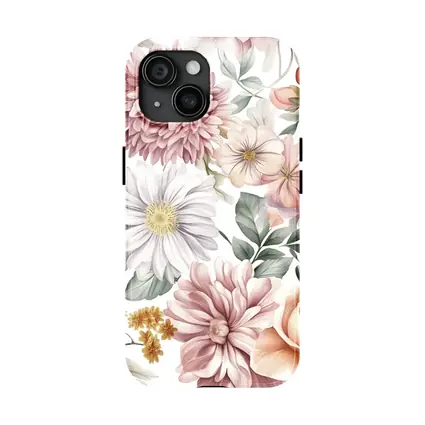 Watercolor Roses Dahlias Daisies Floral Pattern