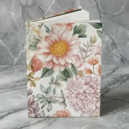 Watercolor Peonies Roses Daisies Floral Pattern