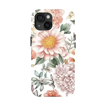 Watercolor Peonies Roses Daisies Floral Pattern