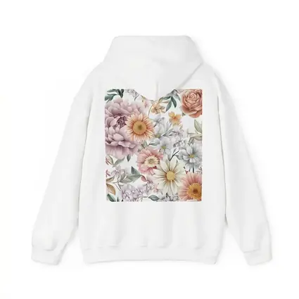 Watercolor Peonies Roses Daisies Floral Pattern
