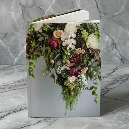 Dark Floral Bouquet Orchids Peonies Roses Green