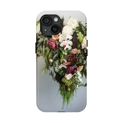 Dark Floral Bouquet Orchids Peonies Roses Green