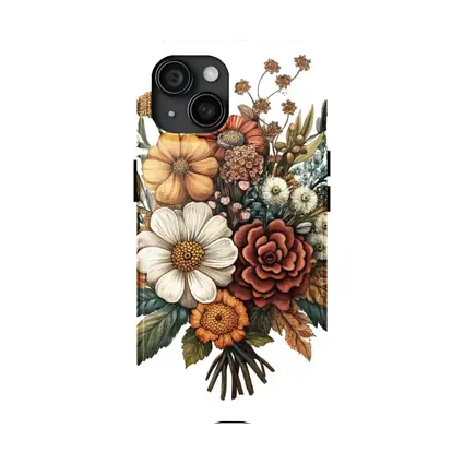 Autumn Wildflower Bouquet Botanical Illustration Art