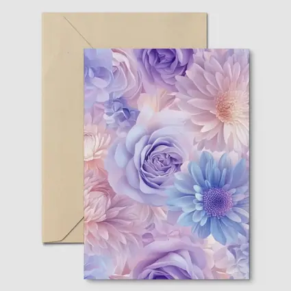 Pastel Roses Daisies Soft Floral Pattern