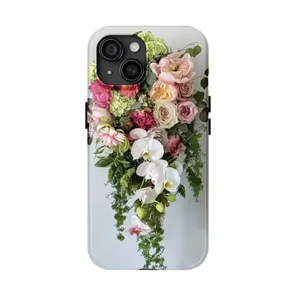 Cascading Orchid Rose Peony Floral Bouquet