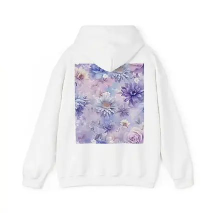 Soft Purple Blue Floral Watercolor Pattern Art
