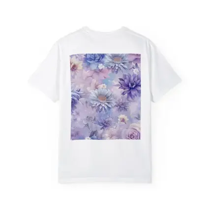 Soft Purple Blue Floral Watercolor Pattern Art