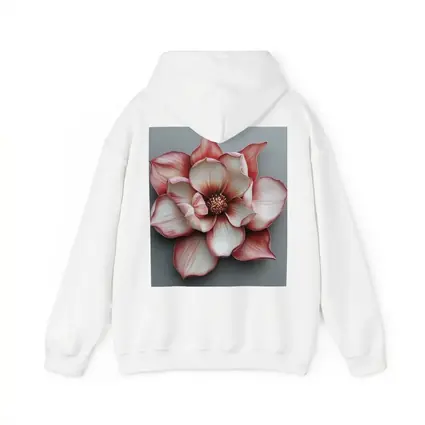 Pink Magnolia Flower Gray Background Art