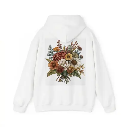 Autumn Wildflower Bouquet Botanical Illustration Art