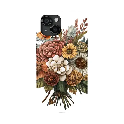Autumn Wildflower Bouquet Botanical Illustration Art