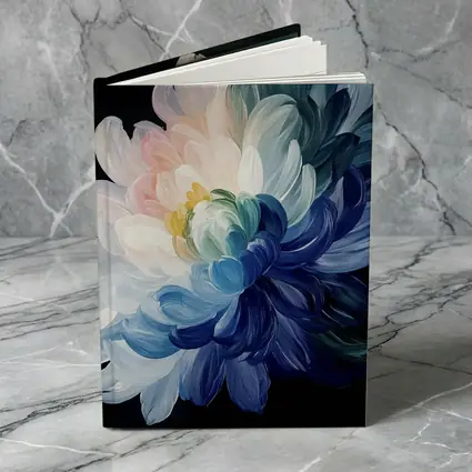 Chrysanthemum Oil Painting Dark Black Background