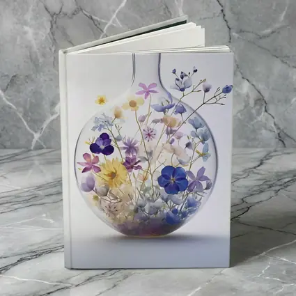 Wildflowers Inside Glass Vase Minimal Art