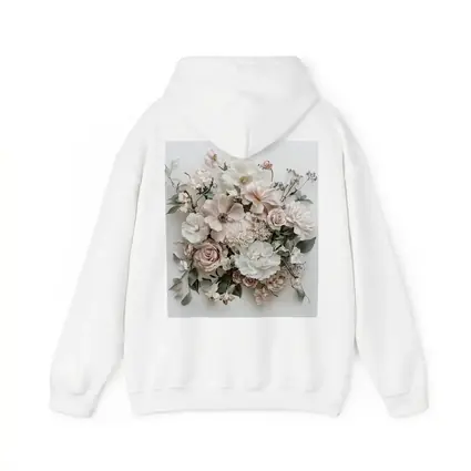 Blush Pink Roses Dahlias White Background