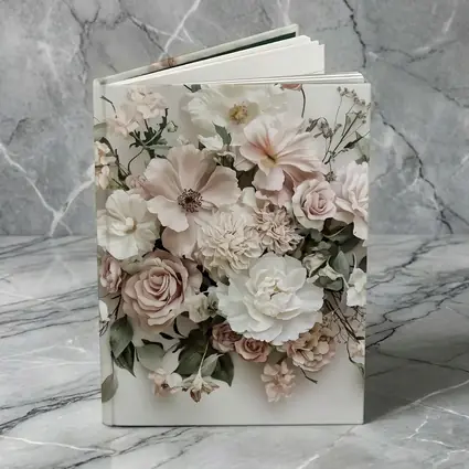 Blush Pink Roses Dahlias White Background