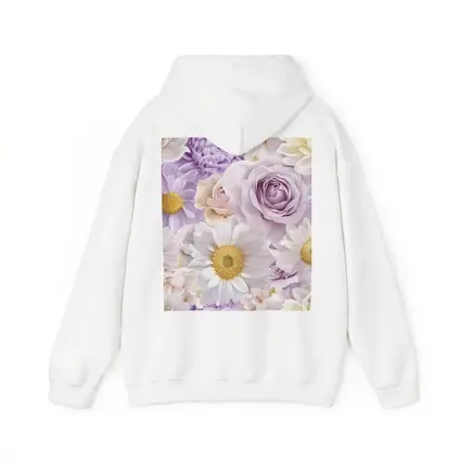 Lavender Roses Daisies Soft Floral Pattern