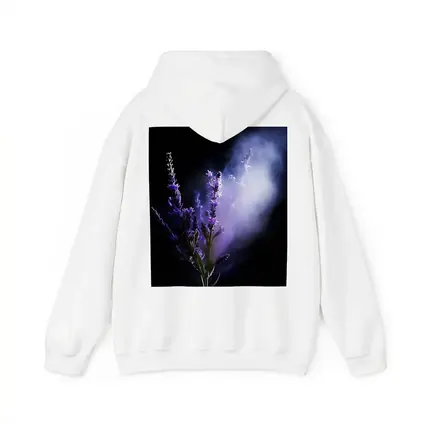 Lavender Flowers Dark Smoke Black Background
