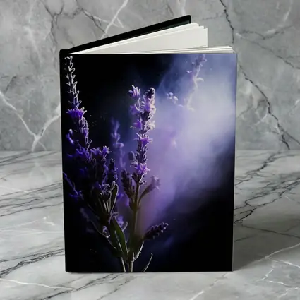 Lavender Flowers Dark Smoke Black Background