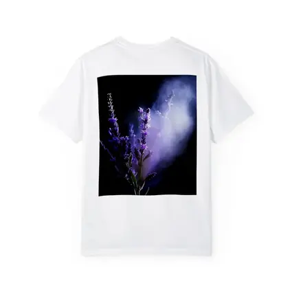 Lavender Flowers Dark Smoke Black Background