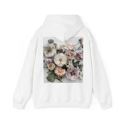 Soft Blush Roses Poppies Floral Flat Lay