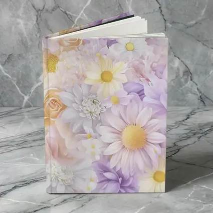Soft Pastel Daisies Roses Floral Pattern