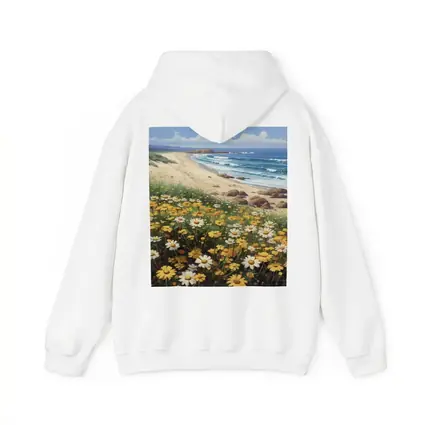 Daisies And Wildflowers By Coastal Beach