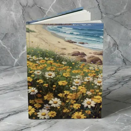 Daisies And Wildflowers By Coastal Beach