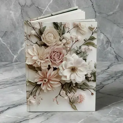 Blush Rose Dahlia Bouquet White Background