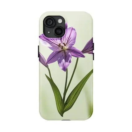 Purple Lily Flower Green Soft Background