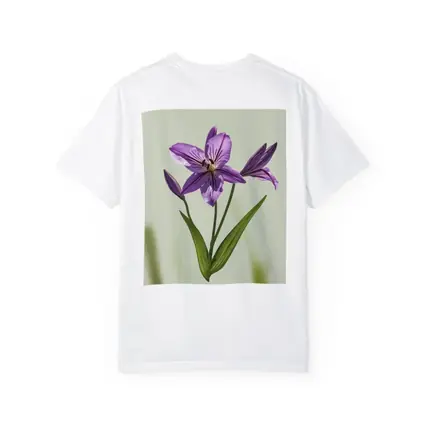 Purple Lily Flower Green Soft Background