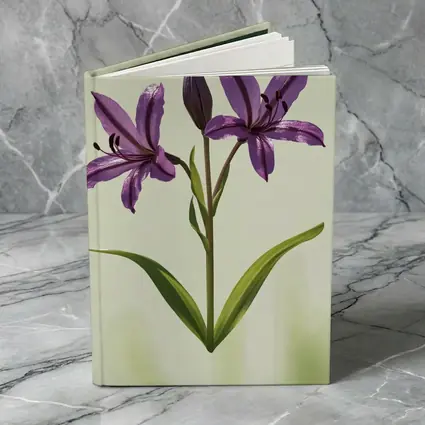 Purple Lily Flowers Green Soft Background