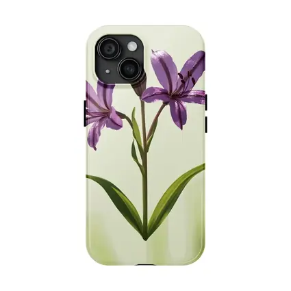Purple Lily Flowers Green Soft Background