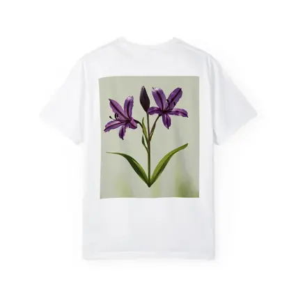 Purple Lily Flowers Green Soft Background