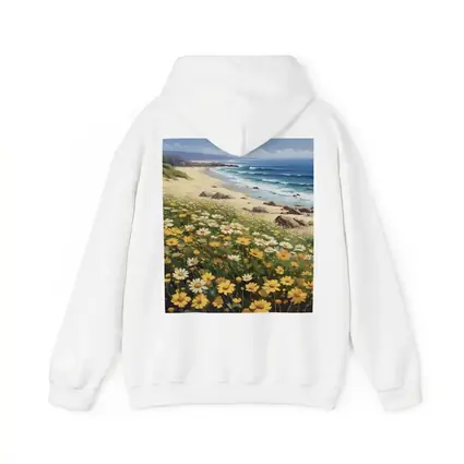 Daisy Field Overlooking Sandy Ocean Beach