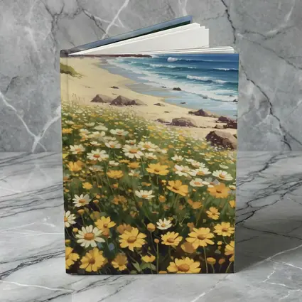 Daisy Field Overlooking Sandy Ocean Beach