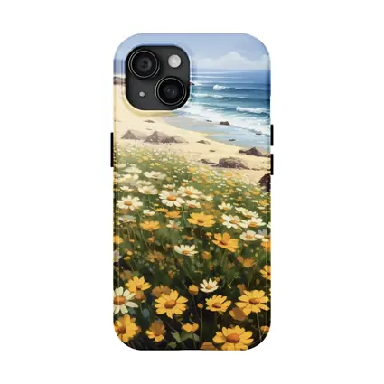 Daisy Field Overlooking Sandy Ocean Beach