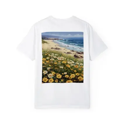 Daisy Field Overlooking Sandy Ocean Beach