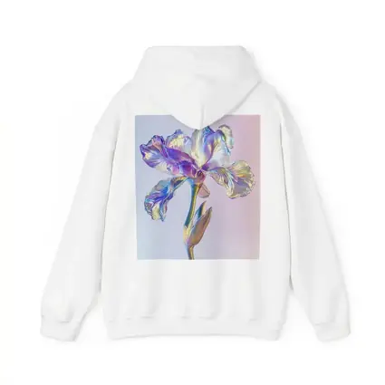 Holographic Iris Flower Pastel Gradient Background