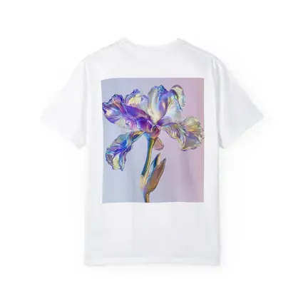 Holographic Iris Flower Pastel Gradient Background