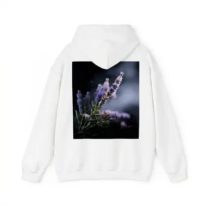 Lavender Blooms Floating Dust Dark Background