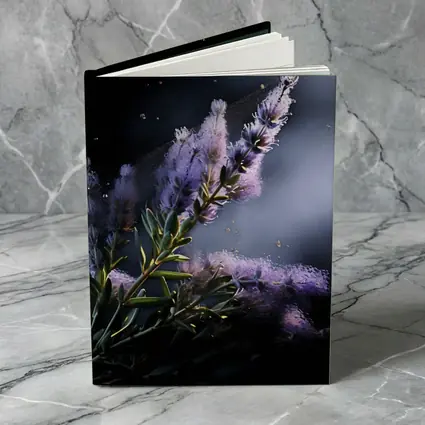Lavender Blooms Floating Dust Dark Background